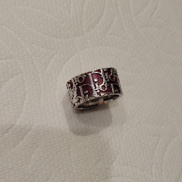 Dior Deep Red Trotter Ring Number 2 Authentic Dior Ring Vintage Dior Ring Size 5 - Picture 1 of 11